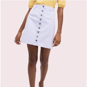 kate spade ♠️ frozen lilac button front skirt brushed twill with pockets